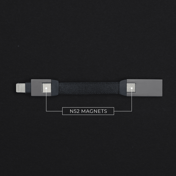 inCharge® Mini - The Smallest cable ever - inCharge® Mini - The Smallest cable ever - USB to Lightning - Compact black magnetic charging cable with N52 magnets and USB to Lightning connectors. - Rolling Square inCharge® Mini - The Smallest cable ever - USB to Lightning - Compact black magnetic charging cable with N52 magnets and USB to Lightning connectors. - Rolling Square