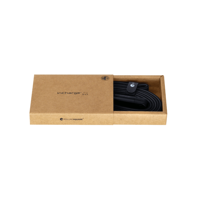 inCharge® X Max - 100W, 6in1 long cable - inCharge® X Max - 100W, 6in1 long cable - Lava Black - Lava black inCharge X Max 100W 6-in-1 charging cable partially inside eco-friendly cardboard sliding box. - Rolling Square inCharge® X Max - 100W, 6in1 long cable - Lava Black - Lava black inCharge X Max 100W 6-in-1 charging cable partially inside eco-friendly cardboard sliding box. - Rolling Square
