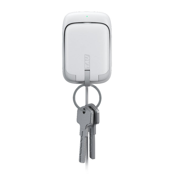 TAU® - Always-charged power bank - TAU® - Always-charged power bank - Charcoal Black - Compact white power bank with built-in key holder and LED indicator light. - Rolling Square TAU® - Always-charged power bank - Charcoal Black - Compact white power bank with built-in key holder and LED indicator light. - Rolling Square
