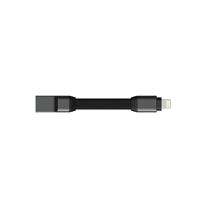 inCharge® Mini - The Smallest cable ever - inCharge® Mini - The Smallest cable ever - USB to Lightning - Compact black charging cable with USB-C and Lightning connectors on each end. - Rolling Square inCharge® Mini - The Smallest cable ever - USB to Lightning - Compact black charging cable with USB-C and Lightning connectors on each end. - Rolling Square