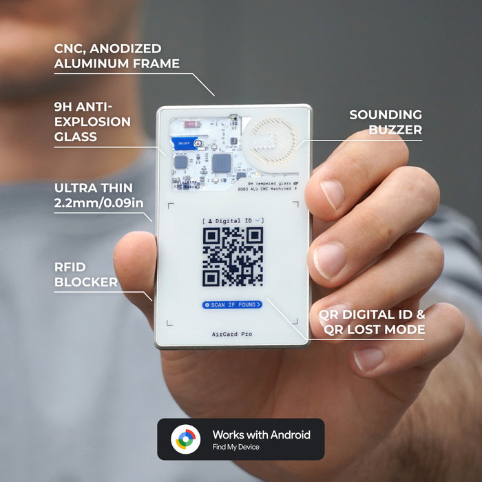 Rolling Square AirCard Pro – Wallet Tracker Card Bluetooth Compatibile Solo con Android Google Find Hub - Localizzatore Bluetooth Ricarica Wireless Rolling Square AirCard Pro – Wallet Tracker Card Bluetooth Compatibile Solo con Android Google Find Hub - Localizzatore Bluetooth Ricarica Wireless