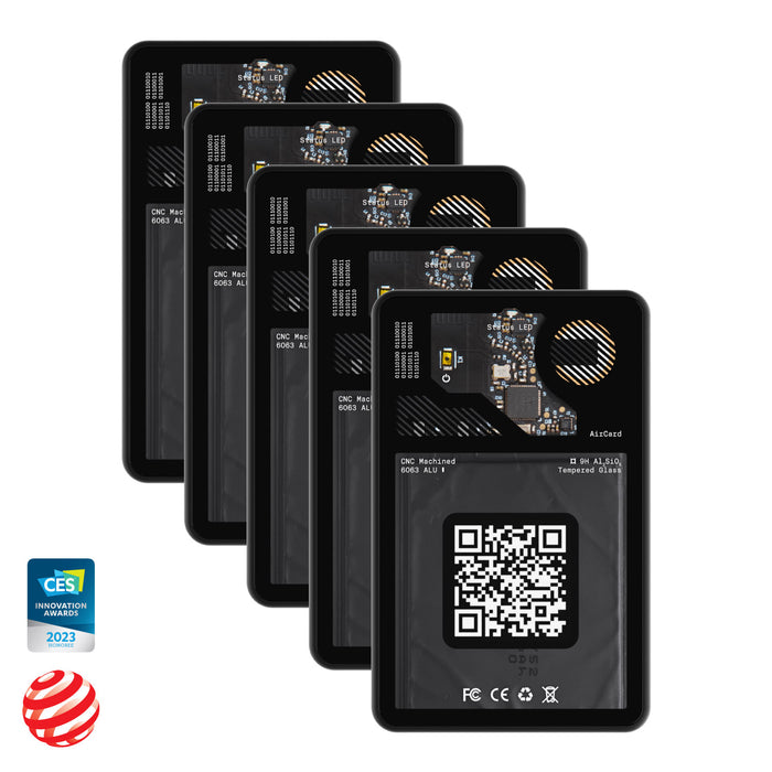 Tracker Bluetooth AirCard Pro - Carte Ultra-mince 2.2 Mm - Compatible Android Find Hub - Recharge Sans Fil - Digital ID - Localisateur Pour Portefeuille, Clés