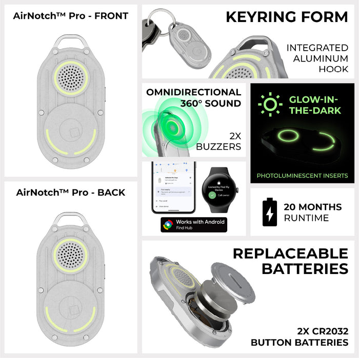 Rolling Square AirNotch™ Pro | Keyring-sized Bluetooth