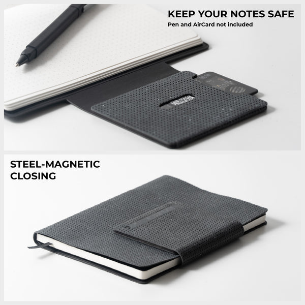 Rolling Square AirCard™ Notebook | Recycled Italian leather | Works ...