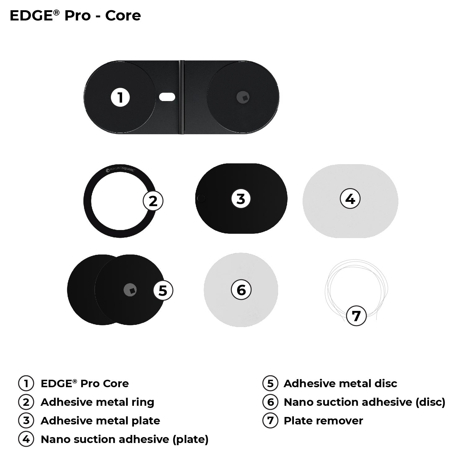 Rolling Square EDGE® Pro Core, Universal magnetic phone holder