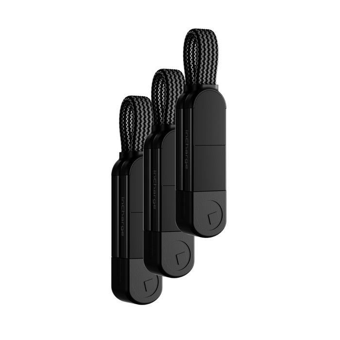 inCharge® X - 100W, 6in1 keyring cable - Rolling Square