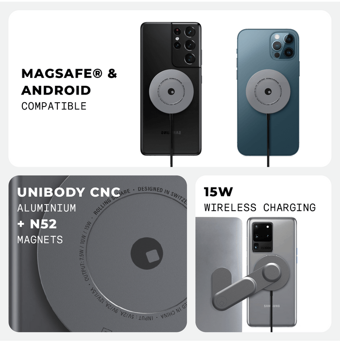 EDGE® Wireless Charger - MagSafe charger, up to 15W - Rolling Square