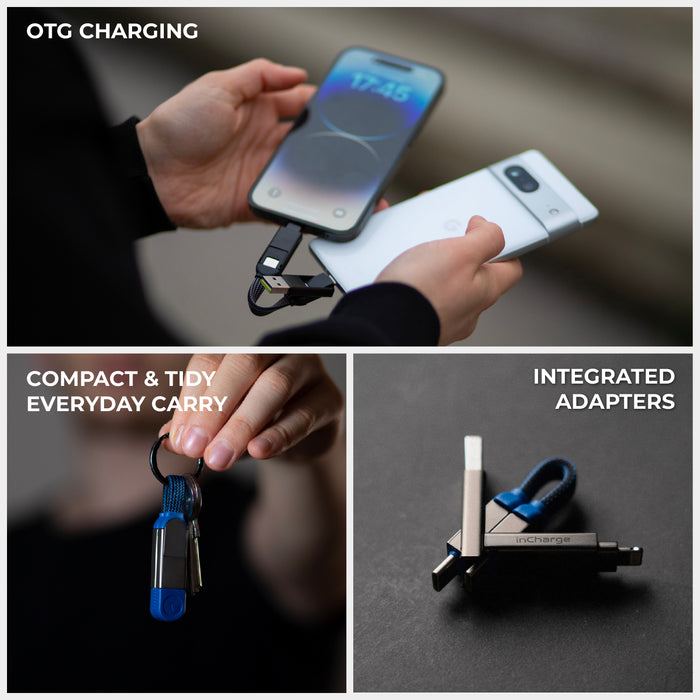 Rolling Square inCharge® X | Keyring multi charging cable