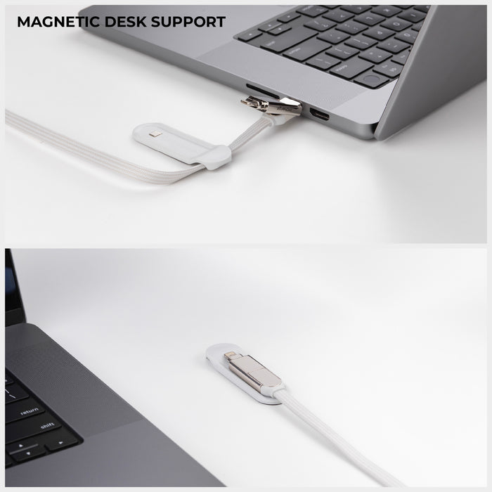 inCharge® XL 2m / 6.6ft - 100W, 6in1 super long cable - Rolling Square