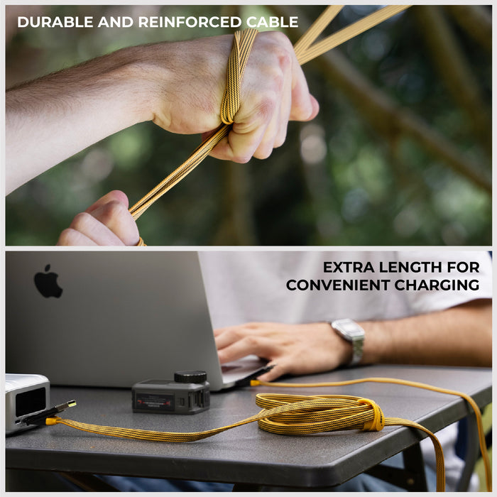inCharge® XL 2m / 6.6ft - 100W, 6in1 super long cable - Rolling Square