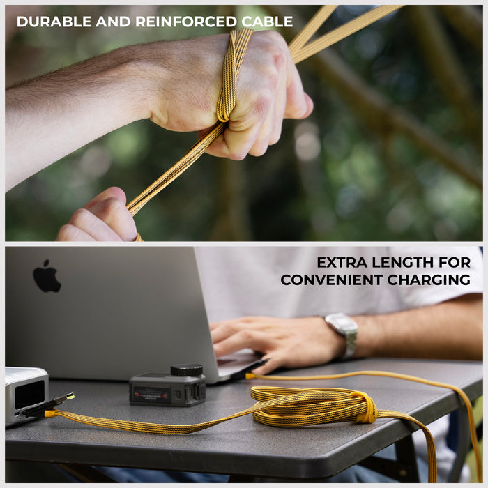 inCharge® XL 2m / 6.6ft - 100W, 6in1 super long cable - Rolling Square