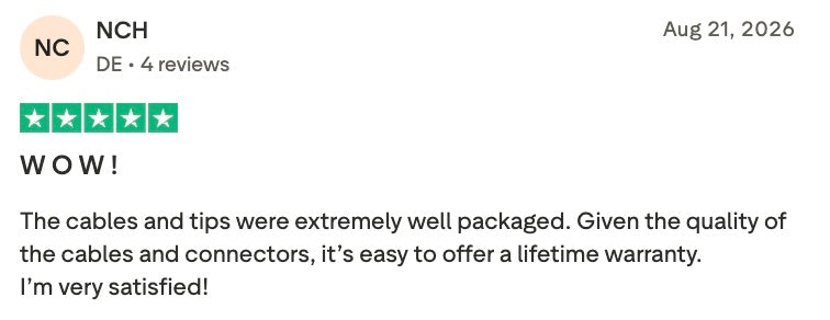 Trustpilot review of inCharge Life